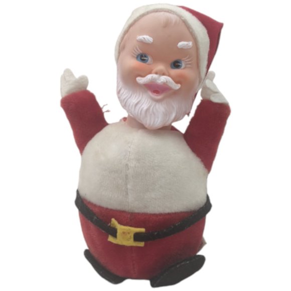 Gund Roly Poly Santa Rubber Face Gunderful Creation Musical Chime Doll Japan Vtg - Picture 5 of 16